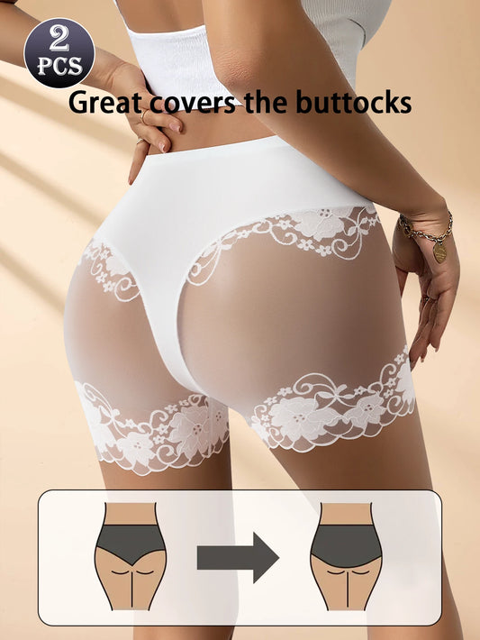 2Pcs/Set Women's Boxer Briefs Women's Clear Boxer Briefs Comfortable Mid Rise Breathable Anti-roll Great for Everyday Use