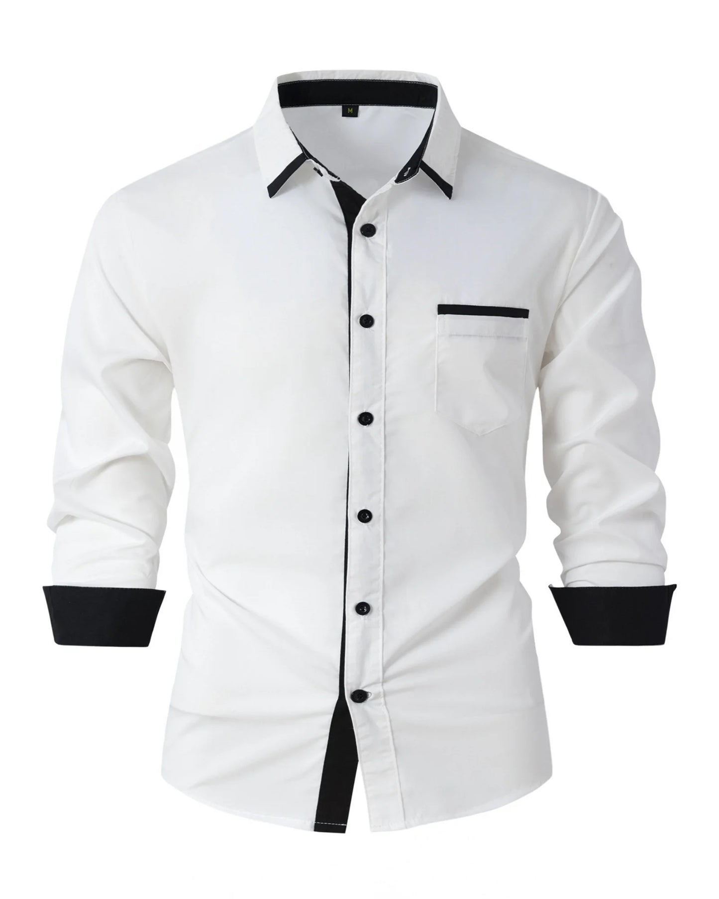 The 2025 New Style Season features a new men's casual and trendy lapel shirt with a fashionable pocket color long-sleeved shirt