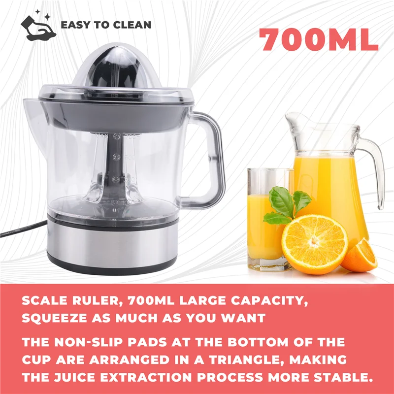 700Ml Electric Citrus Orange Juicer Squeezer Lemon Fruits Masticating Machine Juicer Fruit Press Machine-New