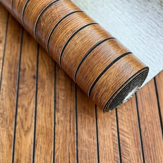 3D Wood Grain Grille Self-adhesive Wallpaper for Wall Decor Peel and Stick Wall Stickers Bedroom Living Room Thicken Wall Panels