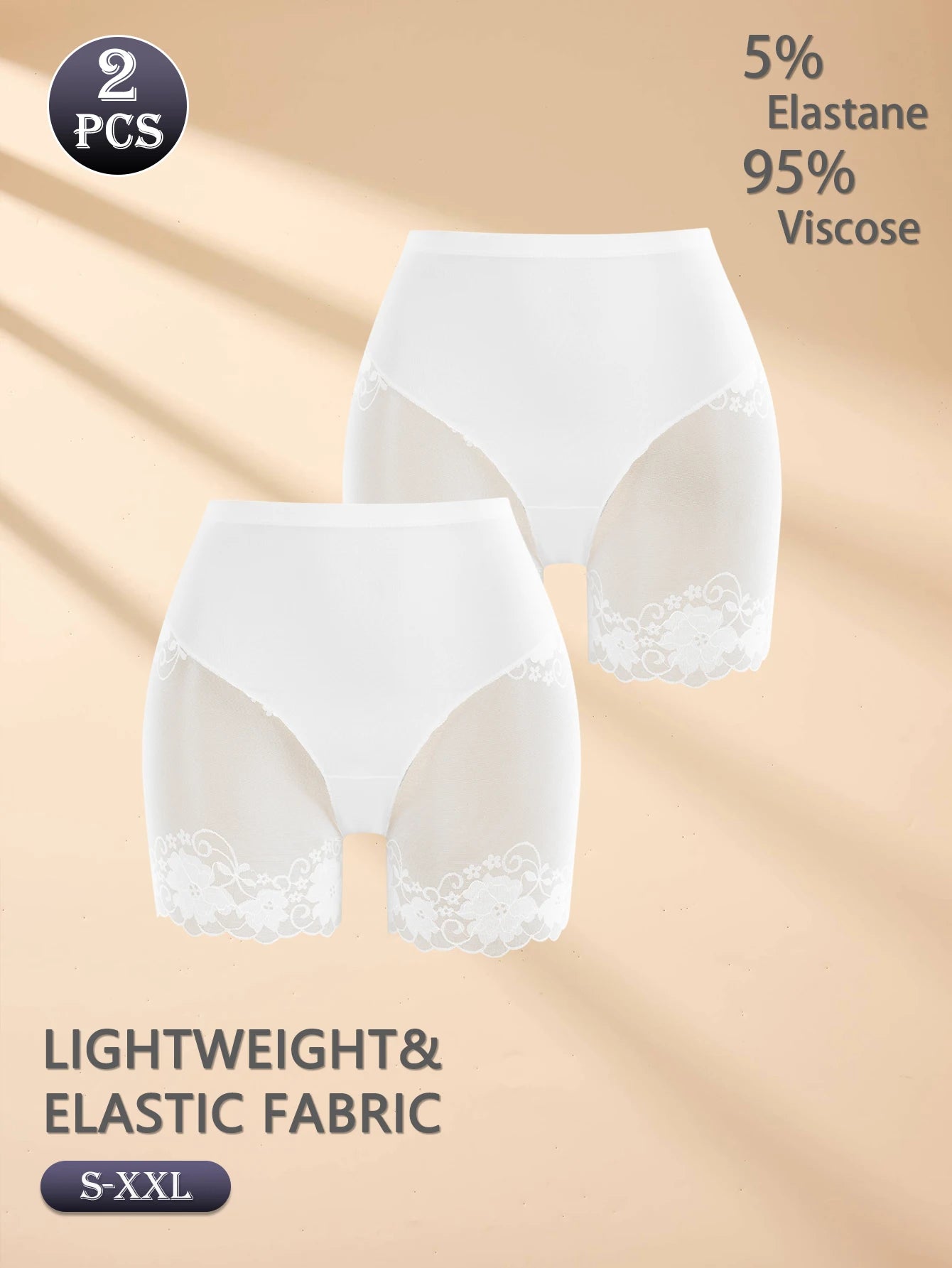 2Pcs/Set Women's Boxer Briefs Women's Clear Boxer Briefs Comfortable Mid Rise Breathable Anti-roll Great for Everyday Use