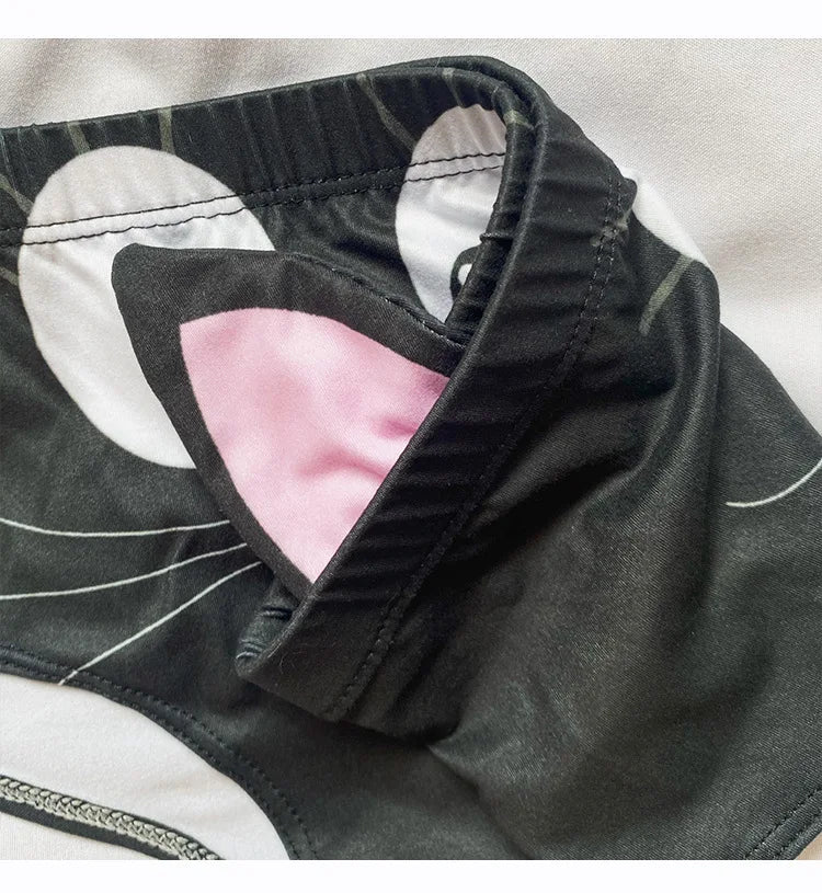 Cute 3D Cat Print Cotton Women‘s Underwear Cartoon Animal Kawaii Panties Breathable Seamless Girls Briefs Lingerie