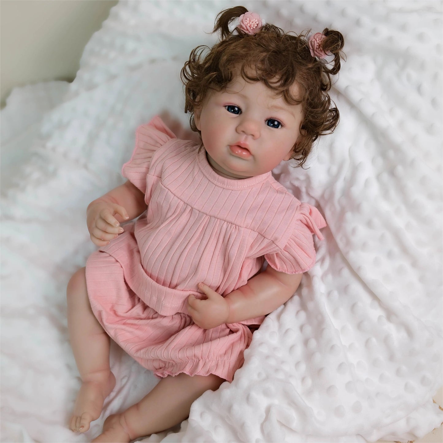 NPK 19inch Silicone Vinyl Reborn Doll Abigail Newborn Baby Girl Full Body 3D Skin High Quality Collectible Gift