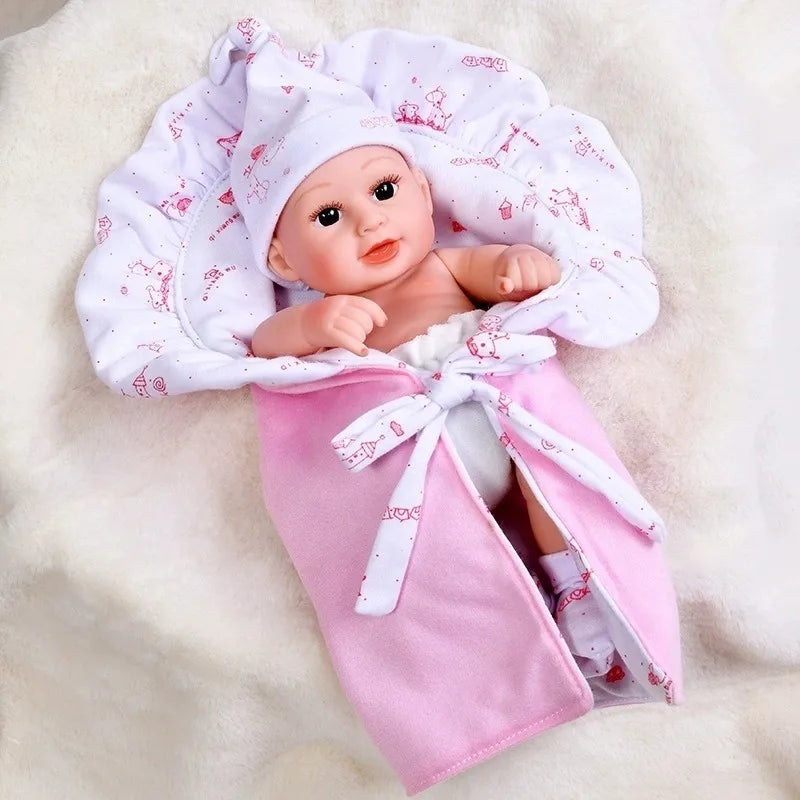 For 12 Inch Baby Reborn Dolls Outfits Clothes Baby Doll 30cm Dress T-Shirt Pants Clothing Winter Plush Pajama Set Accessories