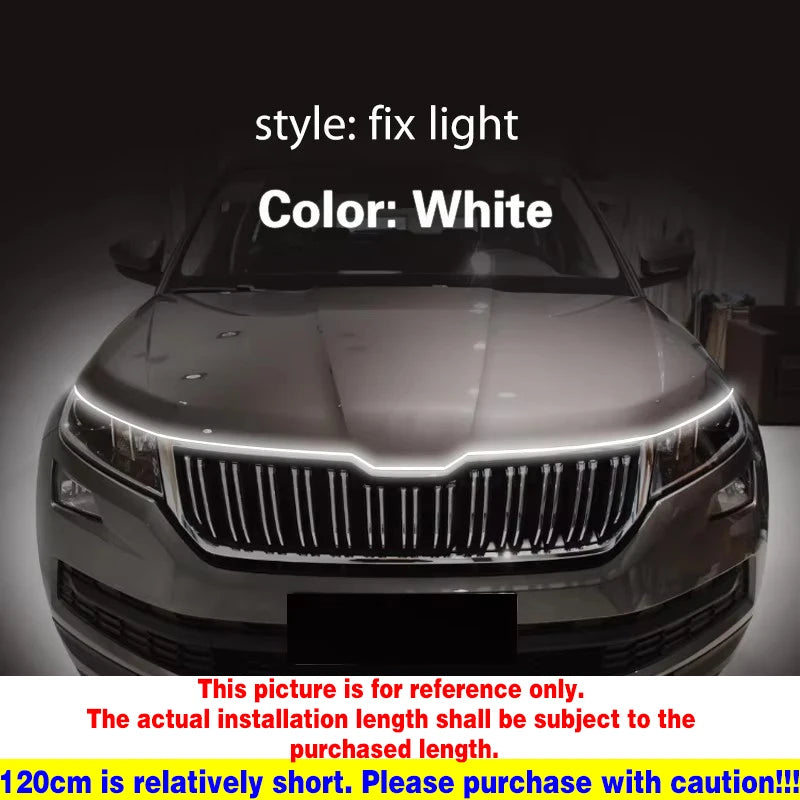 1pcs For Skoda Kodiaq 2016-2023 LED DRL Daytime Running Lights Daylight Driving light fog lamp Flexible Light Strip Universal