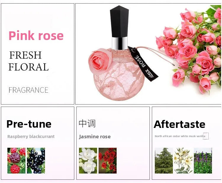 New Brand Perfume Woman 100ML Long Lasting Light Fragrance Fresh Rose Atomizer Sexy Lady Parfum Female Fragrance Cologne