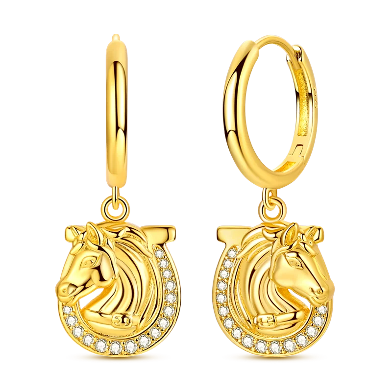 925 Sterling Silver Golden Earring Women 2026 CZ Zircon Hoop Ear Studs Sparkling Pave Moon Star Earring Wedding Anniversary Gift