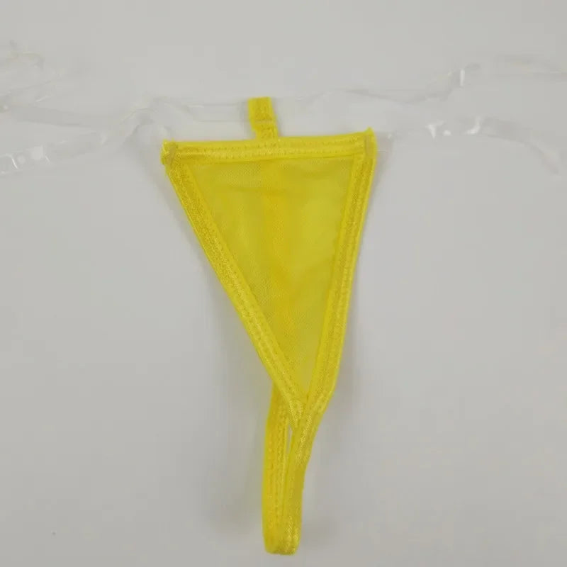 Seamless Sexy Thongs Women Mini Micro Bikini G Strings Tanga Low Rise Transparent Sheer Panties T Back Erotic Lingerie Underwear