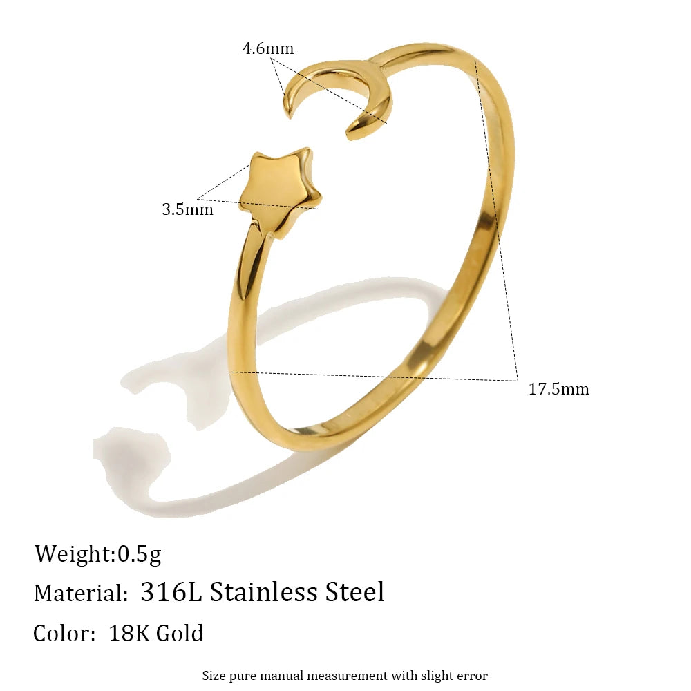 E.B.belle Stainless Steel Dot Diamond Fried Dough Twists Love Open Ring Heart Series Ring Small Round Cake Opening Ring