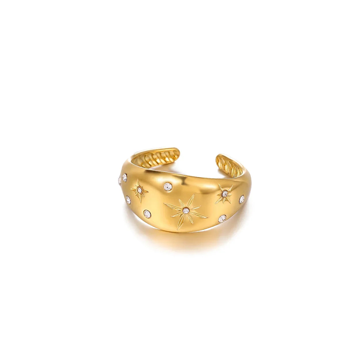 2025 Gold Color Turtle Opening Ring For Women Trend Stainless Steel Waterproof Starfish Bague Elegant Jewelry Christmas Gifts