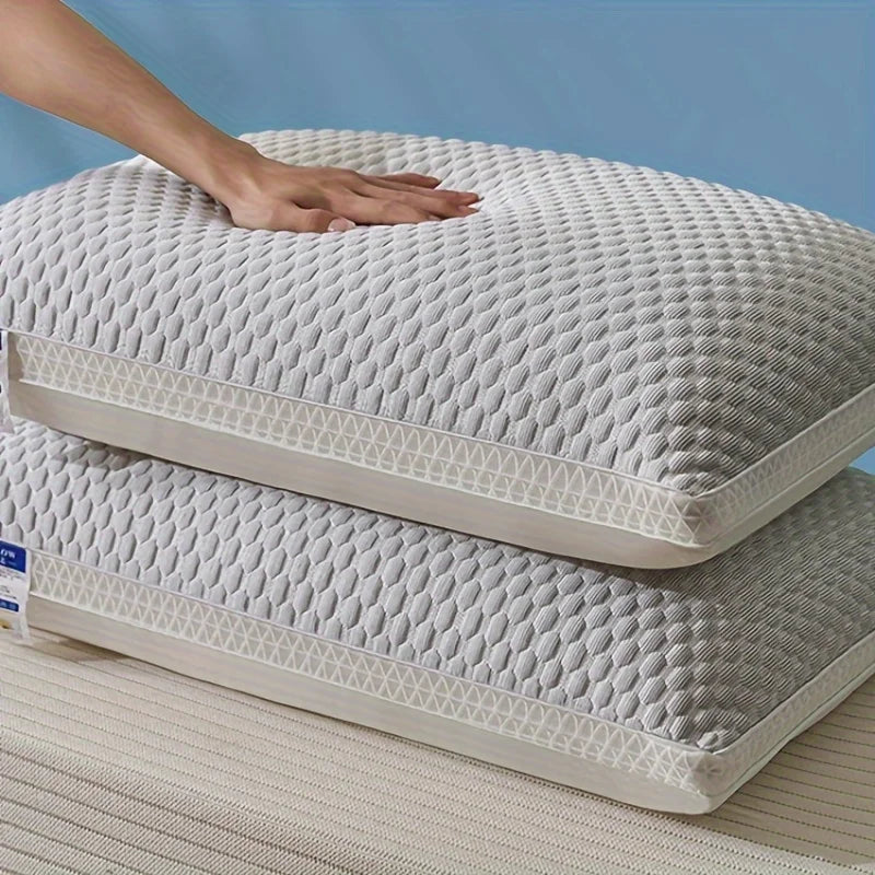 3D High Elasticity and Non Collapsing Neck Pillow, Comfortable Neck Protection Pillow Core, Single Person High Pillow, Bedding