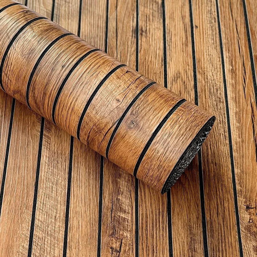 3D Wood Grain Grille Self-adhesive Wallpaper for Wall Decor Peel and Stick Wall Stickers Bedroom Living Room Thicken Wall Panels