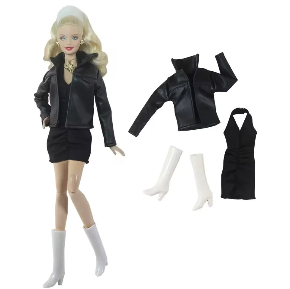 Handmade BABI CLOTHES Leather Clothing Outfit Overcoat for 11.5 inch 30cm Doll bjd clothes Many Style Gifts for doll accessories