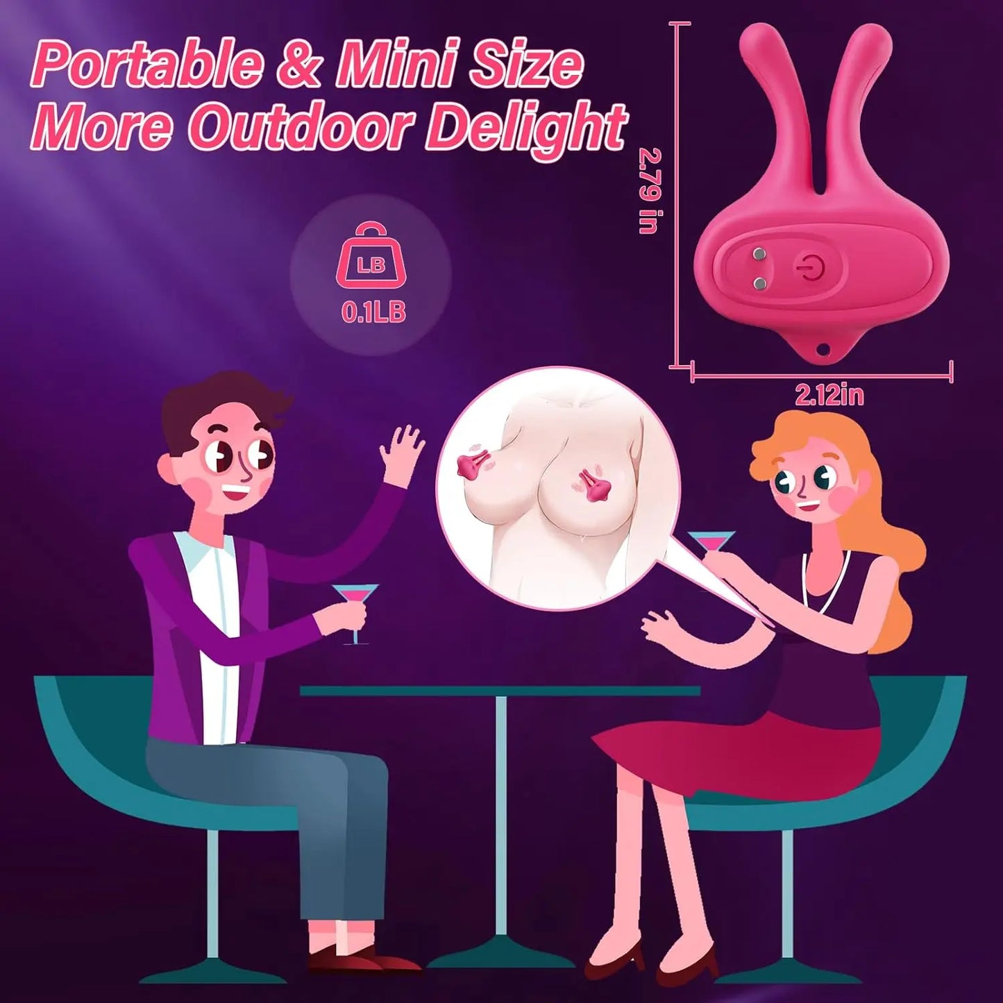 Wearable Nipple Clip Vibrator Tease Nipple Breast Stimulator Chest G-spot Massager Female Masturbator Adult Products