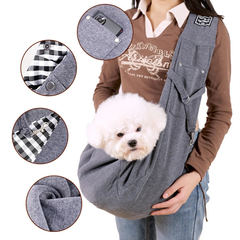 Pet Dog Carrier Crossbody Shoulder Bag Outdoor Travel Breathable Cat Bags Puppy Slings Carrier Bag Dog Carrying Supplies Bag