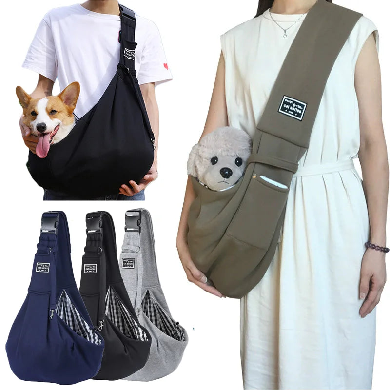 Pet Dog Carrier Crossbody Shoulder Bag Outdoor Travel Breathable Cat Bags Puppy Slings Carrier Bag Dog Carrying Supplies Bag