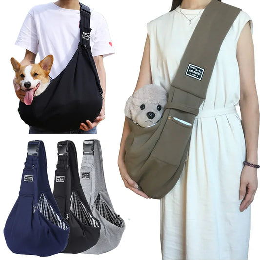 Pet Dog Carrier Crossbody Shoulder Bag Outdoor Travel Breathable Cat Bags Puppy Slings Carrier Bag Dog Carrying Supplies Bag
