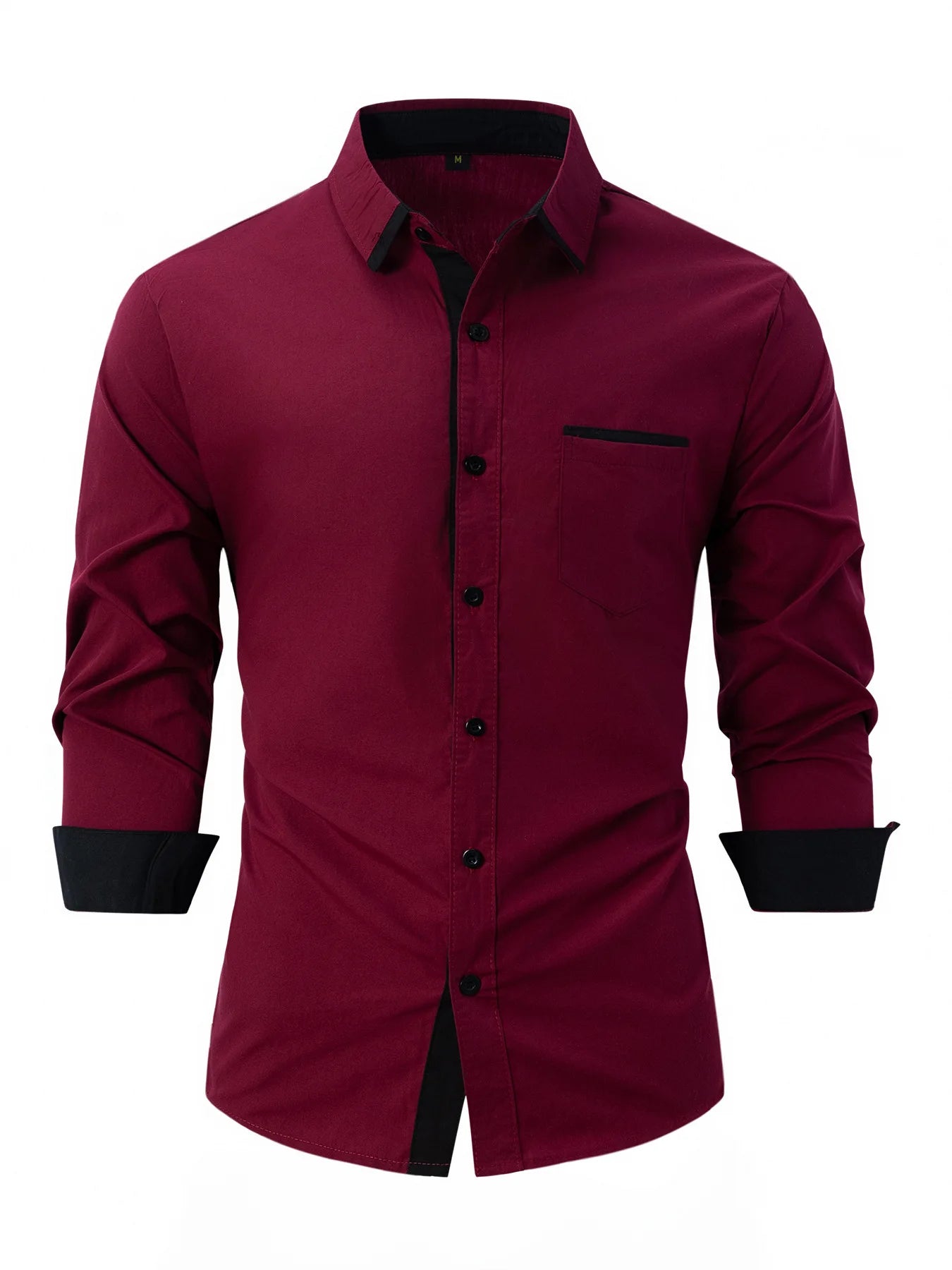The 2025 New Style Season features a new men's casual and trendy lapel shirt with a fashionable pocket color long-sleeved shirt