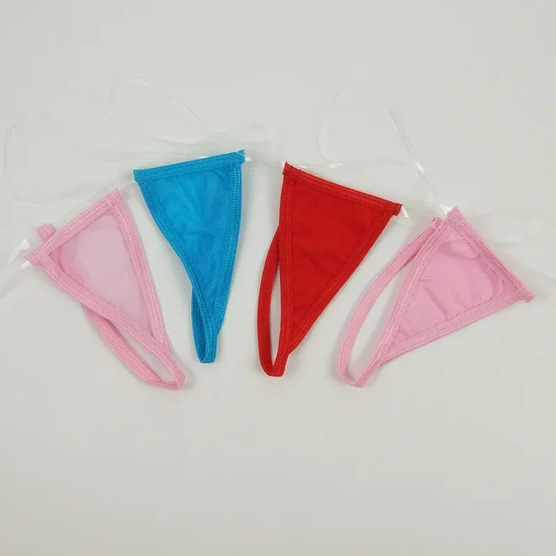Seamless Sexy Thongs Women Mini Micro Bikini G Strings Tanga Low Rise Transparent Sheer Panties T Back Erotic Lingerie Underwear