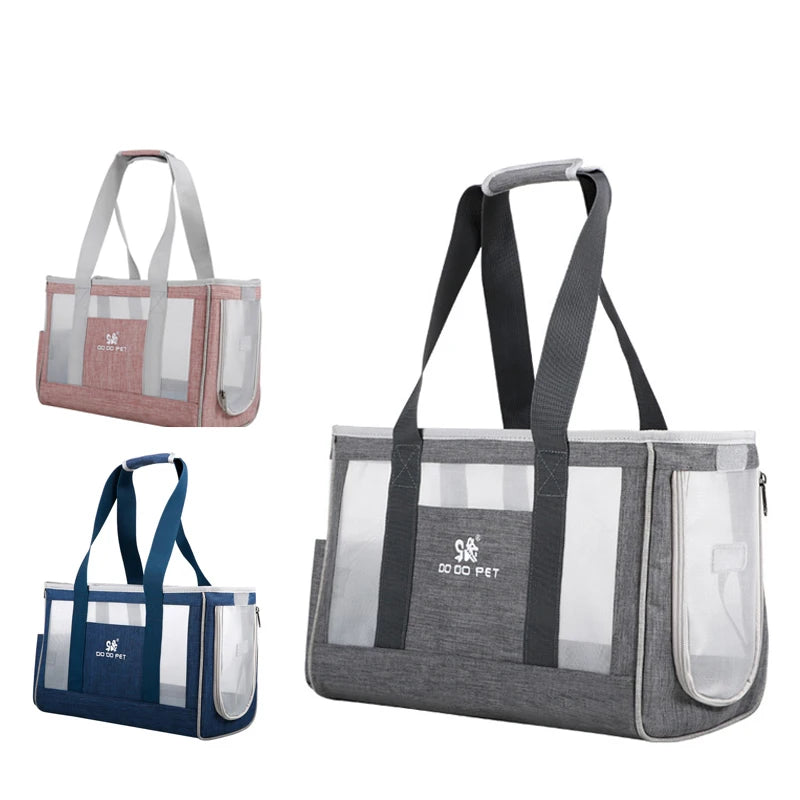 Cat Carrier Bag Transporter Portable Breathable Pet Dog Single Shoulder Bags Light Portable Dog Handbag Durable Travel Puppy Bag