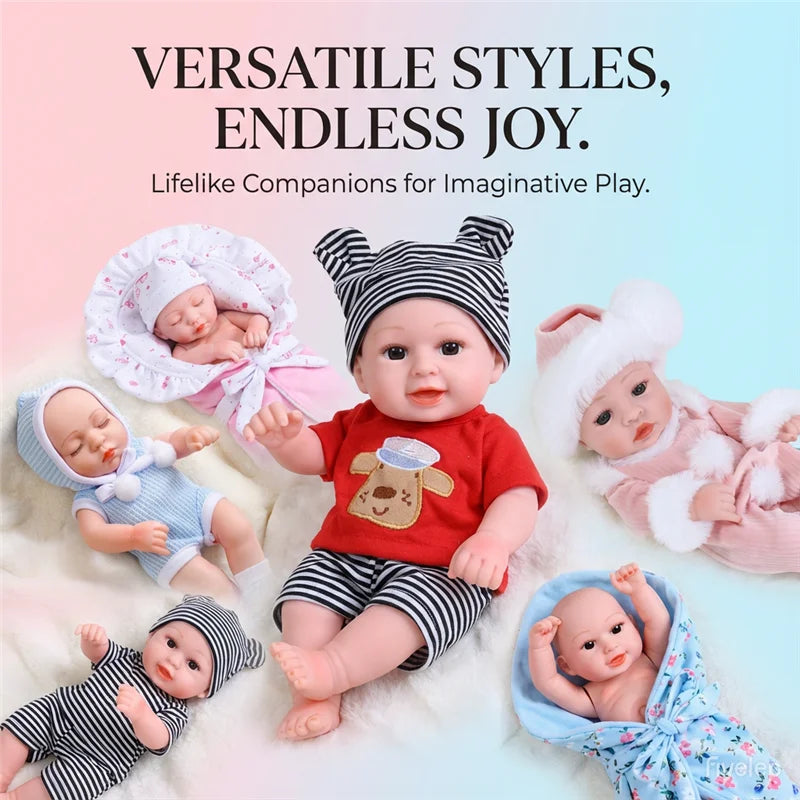 For 12 Inch Baby Reborn Dolls Outfits Clothes Baby Doll 30cm Dress T-Shirt Pants Clothing Winter Plush Pajama Set Accessories