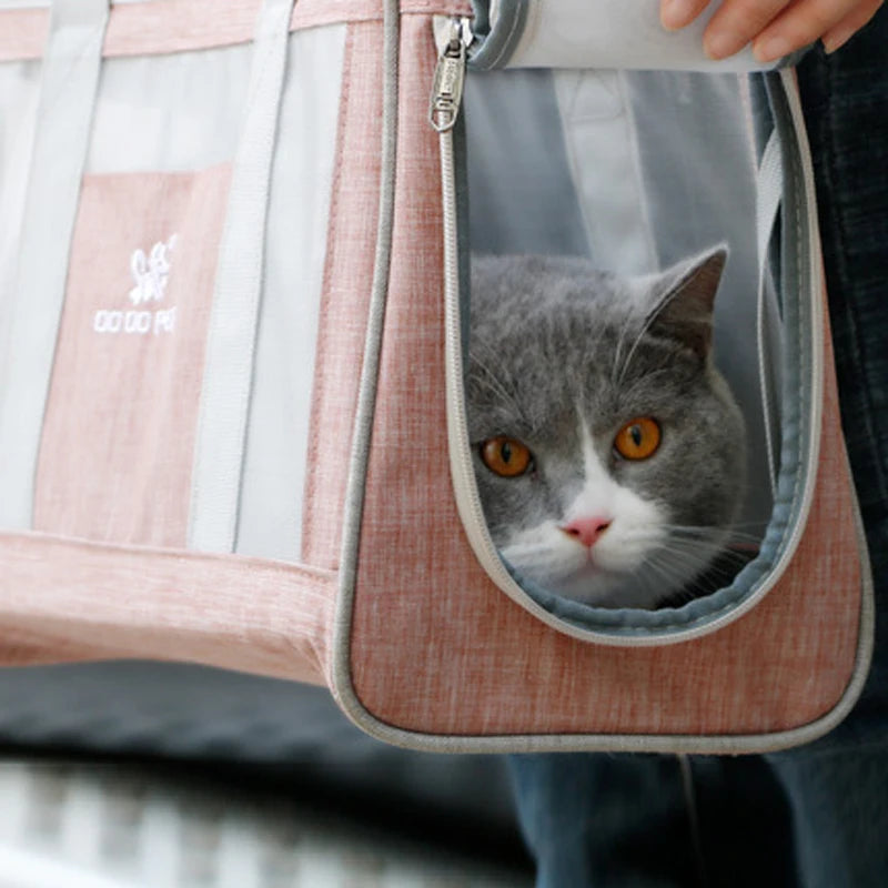 Cat Carrier Bag Transporter Portable Breathable Pet Dog Single Shoulder Bags Light Portable Dog Handbag Durable Travel Puppy Bag