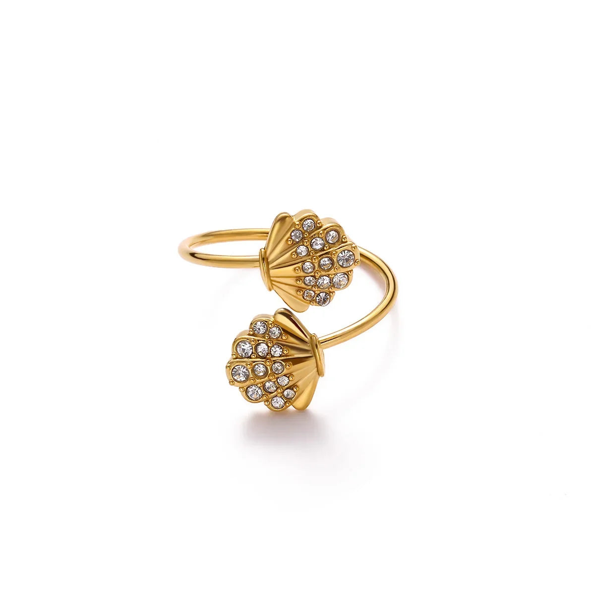 2025 Gold Color Turtle Opening Ring For Women Trend Stainless Steel Waterproof Starfish Bague Elegant Jewelry Christmas Gifts