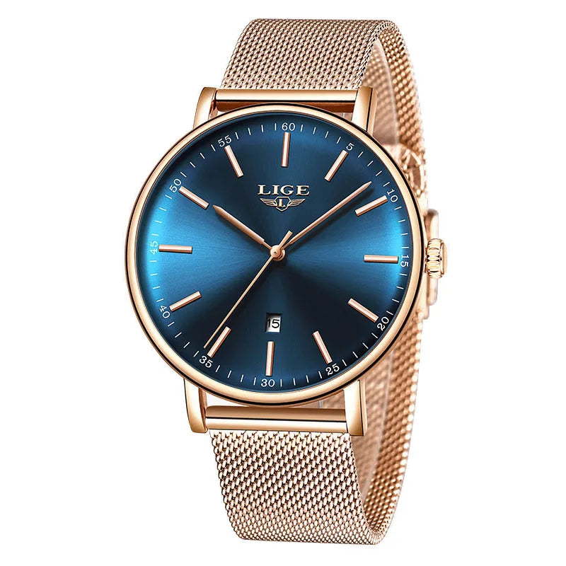 LIGE Fashoin Mens Watches Top Brand Luxury Automatic Watch For Men Waterproof Stainless Steel Mechanical Wristwatch Reloj Hombre
