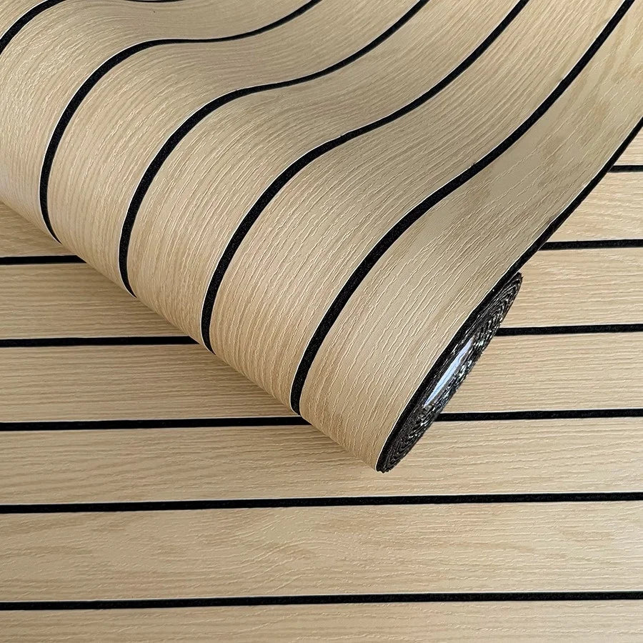 3D Wood Grain Grille Self-adhesive Wallpaper for Wall Decor Peel and Stick Wall Stickers Bedroom Living Room Thicken Wall Panels