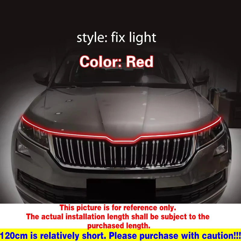 1pcs For Skoda Kodiaq 2016-2023 LED DRL Daytime Running Lights Daylight Driving light fog lamp Flexible Light Strip Universal