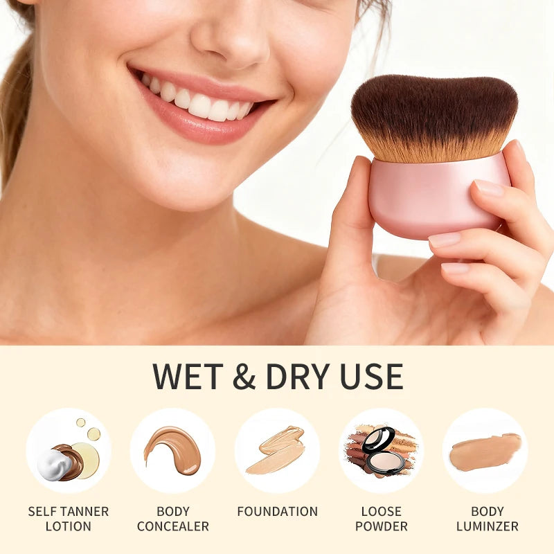 1pc Large-sized Foundation Brush with Soft Hair Body Makeup Brush Multi-functional Large Flat Brush Blush Brush