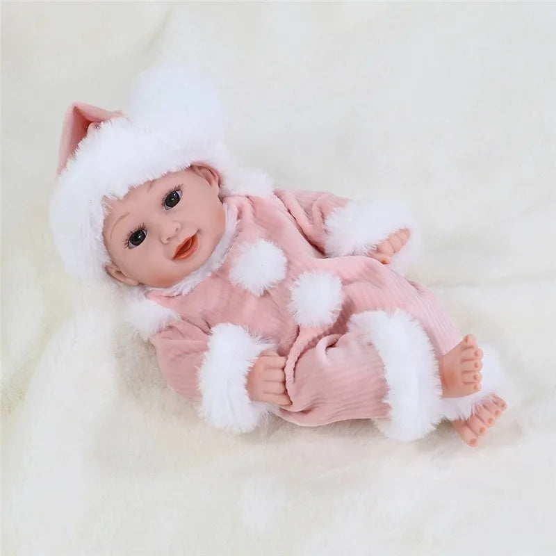 For 12 Inch Baby Reborn Dolls Outfits Clothes Baby Doll 30cm Dress T-Shirt Pants Clothing Winter Plush Pajama Set Accessories