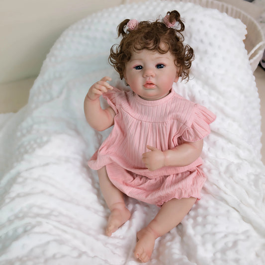 NPK 19inch Silicone Vinyl Reborn Doll Abigail Newborn Baby Girl Full Body 3D Skin High Quality Collectible Gift