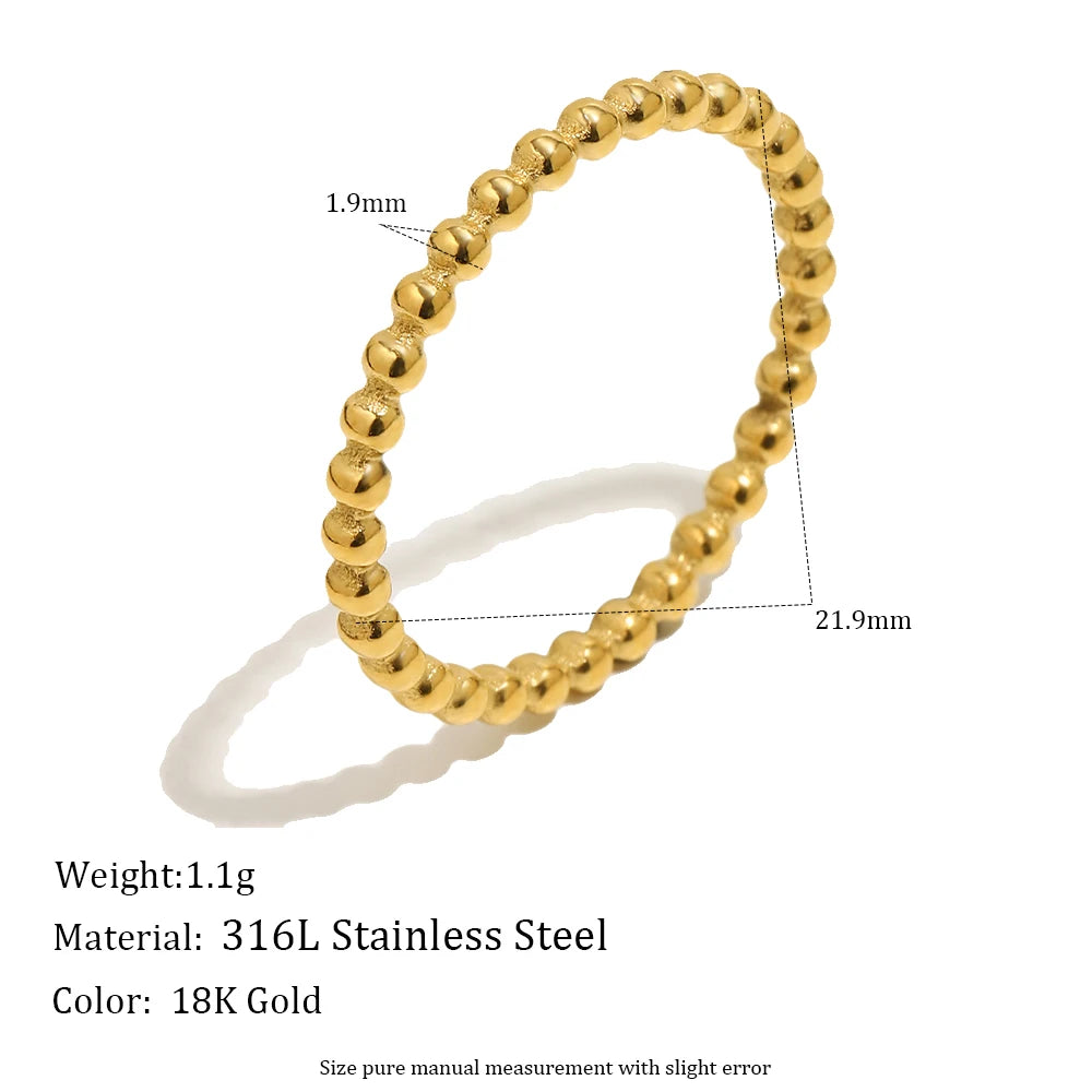 E.B.belle Stainless Steel Dot Diamond Fried Dough Twists Love Open Ring Heart Series Ring Small Round Cake Opening Ring