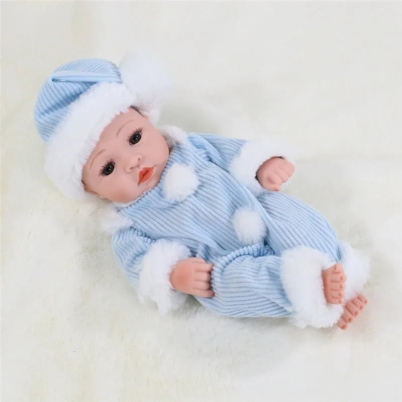 For 12 Inch Baby Reborn Dolls Outfits Clothes Baby Doll 30cm Dress T-Shirt Pants Clothing Winter Plush Pajama Set Accessories