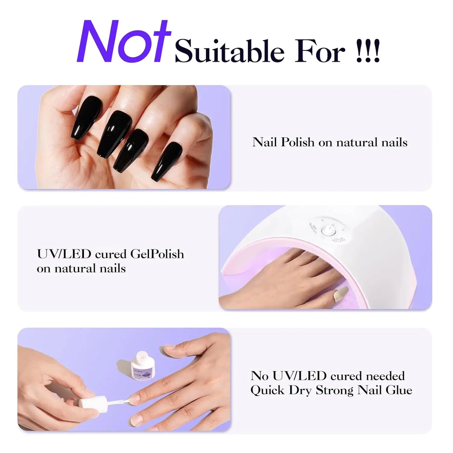 GELLEN 40ml Nail Glue Remover Gentle Formula for Press on Nails UV Gel Fake Tips Removal Non Acetone Odorless Nail Care Supplies