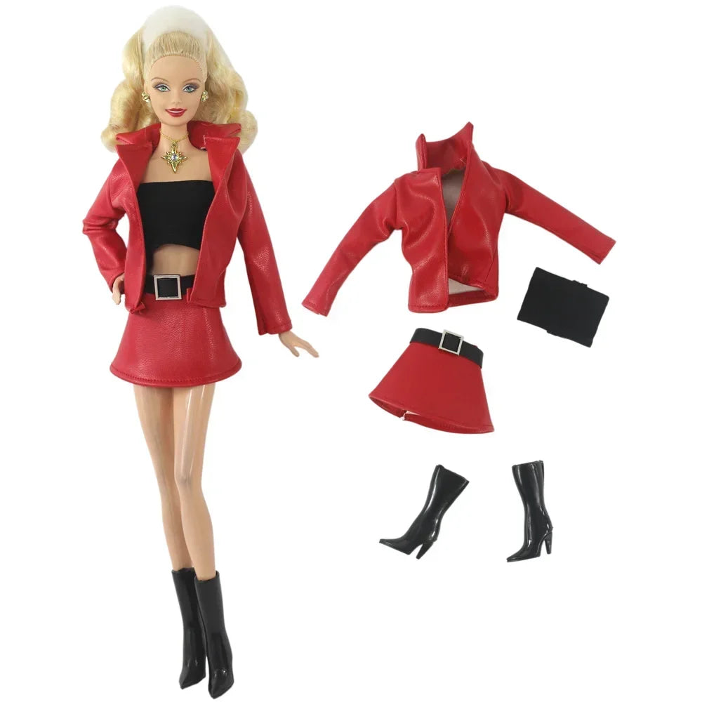 Handmade BABI CLOTHES Leather Clothing Outfit Overcoat for 11.5 inch 30cm Doll bjd clothes Many Style Gifts for doll accessories