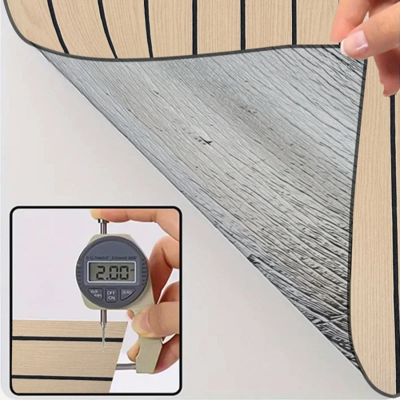 3D Wood Grain Grille Self-adhesive Wallpaper for Wall Decor Peel and Stick Wall Stickers Bedroom Living Room Thicken Wall Panels