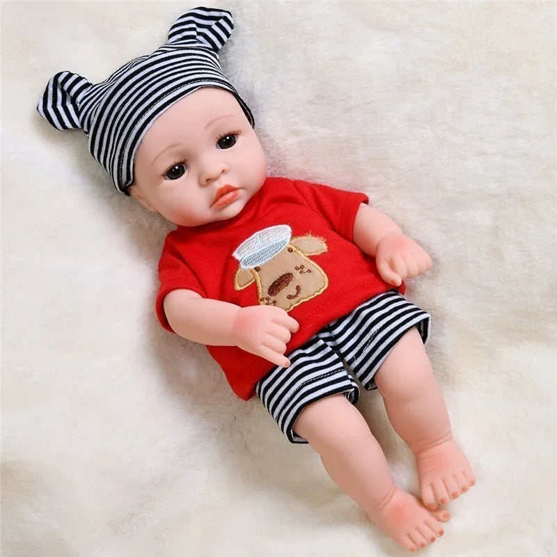 For 12 Inch Baby Reborn Dolls Outfits Clothes Baby Doll 30cm Dress T-Shirt Pants Clothing Winter Plush Pajama Set Accessories