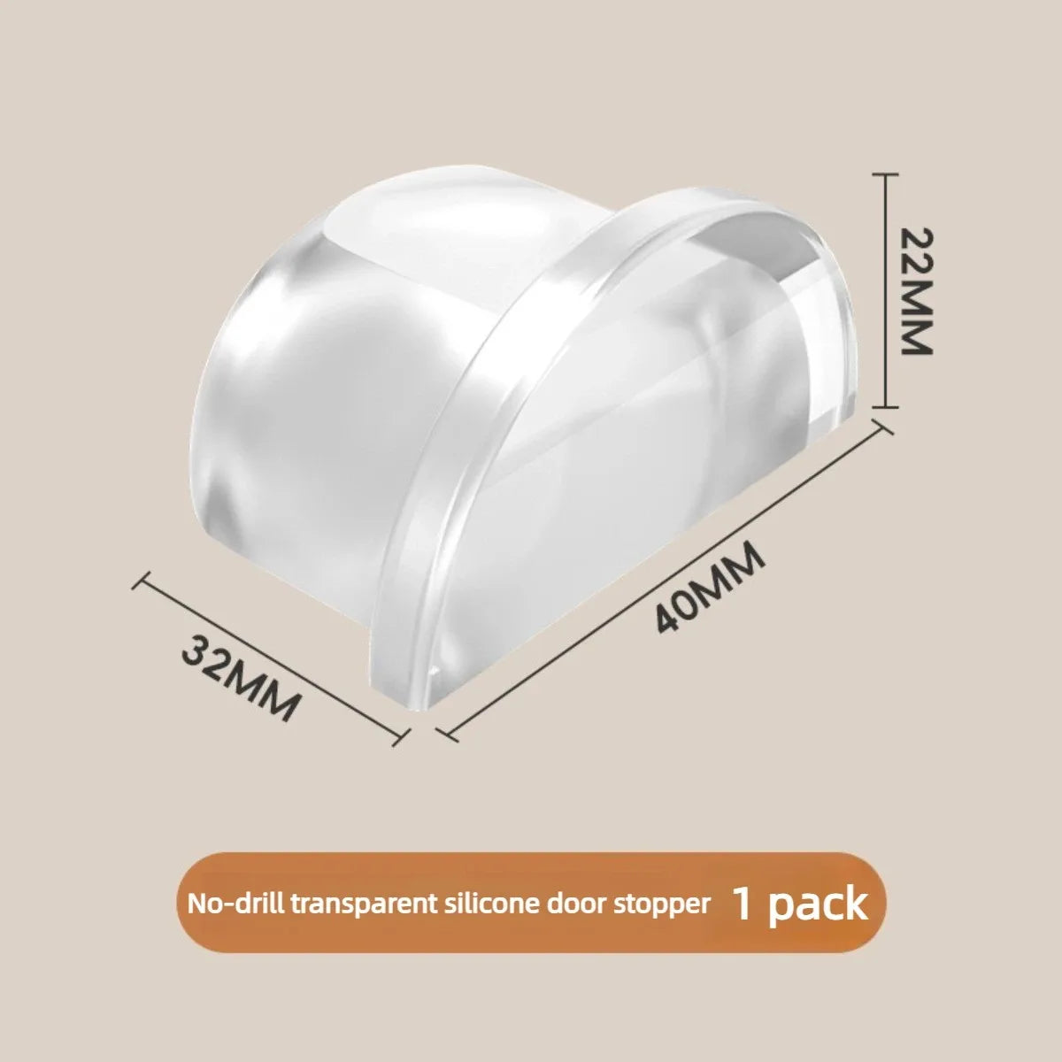 Transparent Self Adhesive No Drill Door Stopper for Wall Floor Furniture Protection Shower Home Office Doorstop Home Improvement