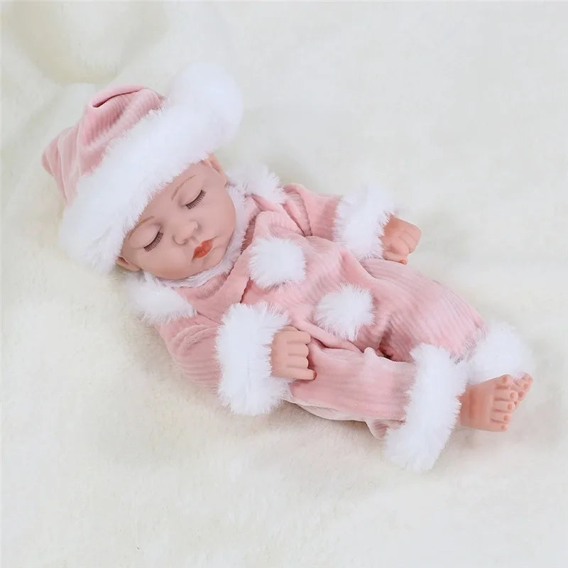 For 12 Inch Baby Reborn Dolls Outfits Clothes Baby Doll 30cm Dress T-Shirt Pants Clothing Winter Plush Pajama Set Accessories
