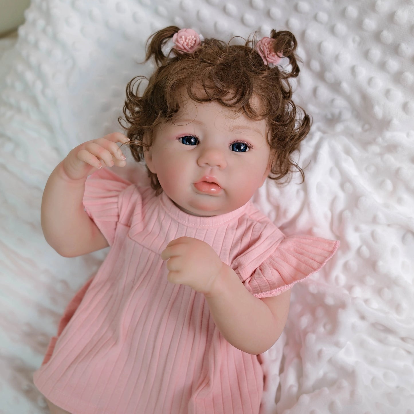 NPK 19inch Silicone Vinyl Reborn Doll Abigail Newborn Baby Girl Full Body 3D Skin High Quality Collectible Gift