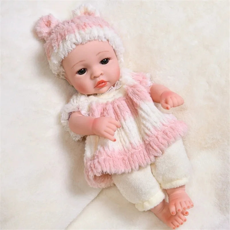 For 12 Inch Baby Reborn Dolls Outfits Clothes Baby Doll 30cm Dress T-Shirt Pants Clothing Winter Plush Pajama Set Accessories