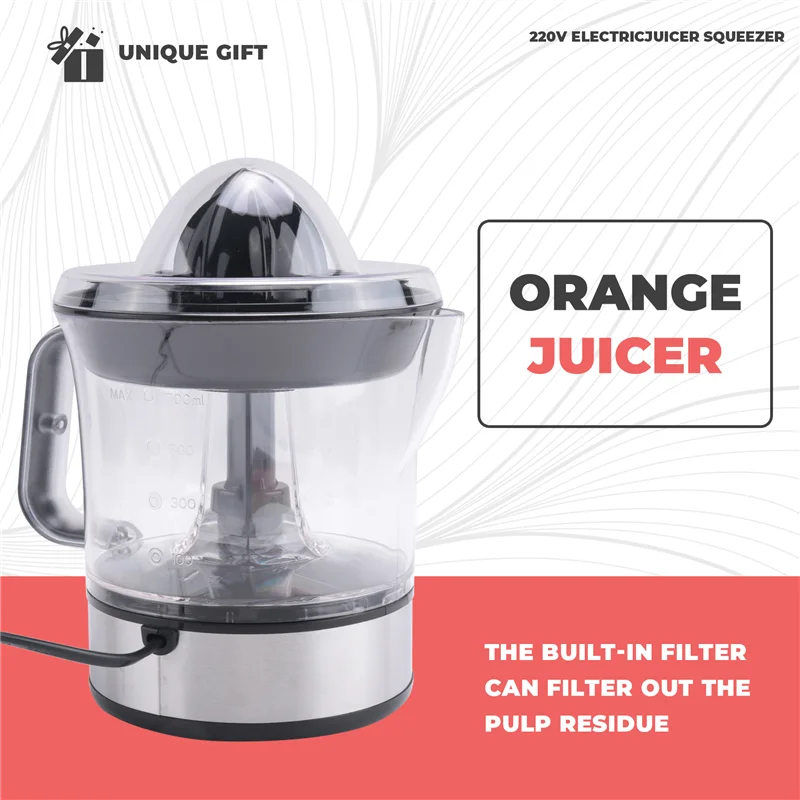700Ml Electric Citrus Orange Juicer Squeezer Lemon Fruits Masticating Machine Juicer Fruit Press Machine-New