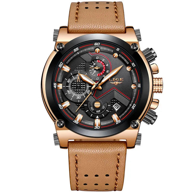 LIGE Fashoin Mens Watches Top Brand Luxury Automatic Watch For Men Waterproof Stainless Steel Mechanical Wristwatch Reloj Hombre