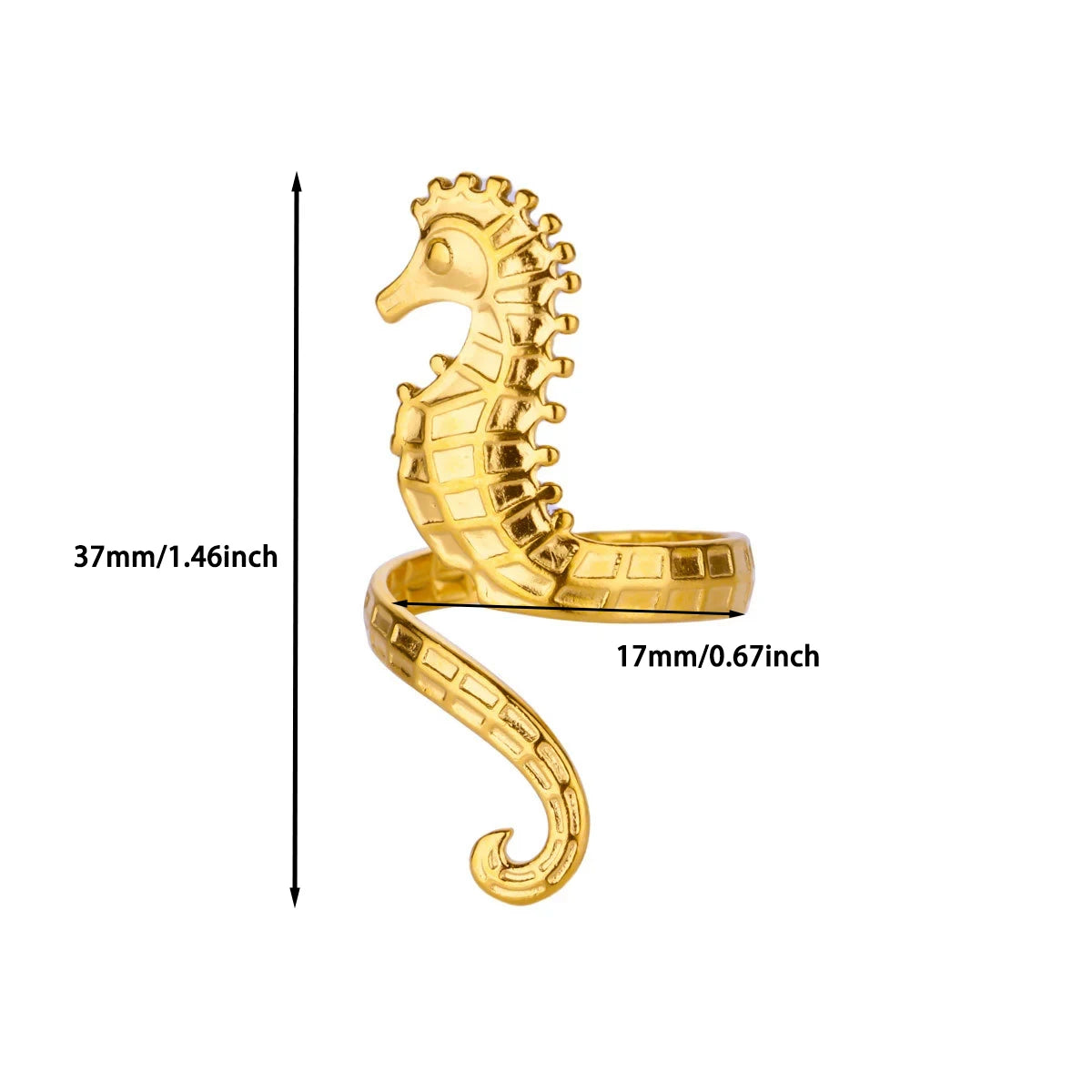2025 Gold Color Turtle Opening Ring For Women Trend Stainless Steel Waterproof Starfish Bague Elegant Jewelry Christmas Gifts