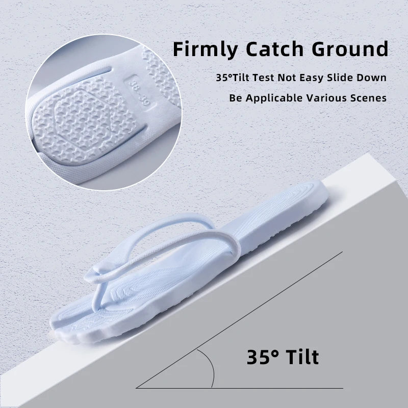 A pair of portable folding slippers for travel and business trips, couple beach flip flops, hotel bath non slip slippers