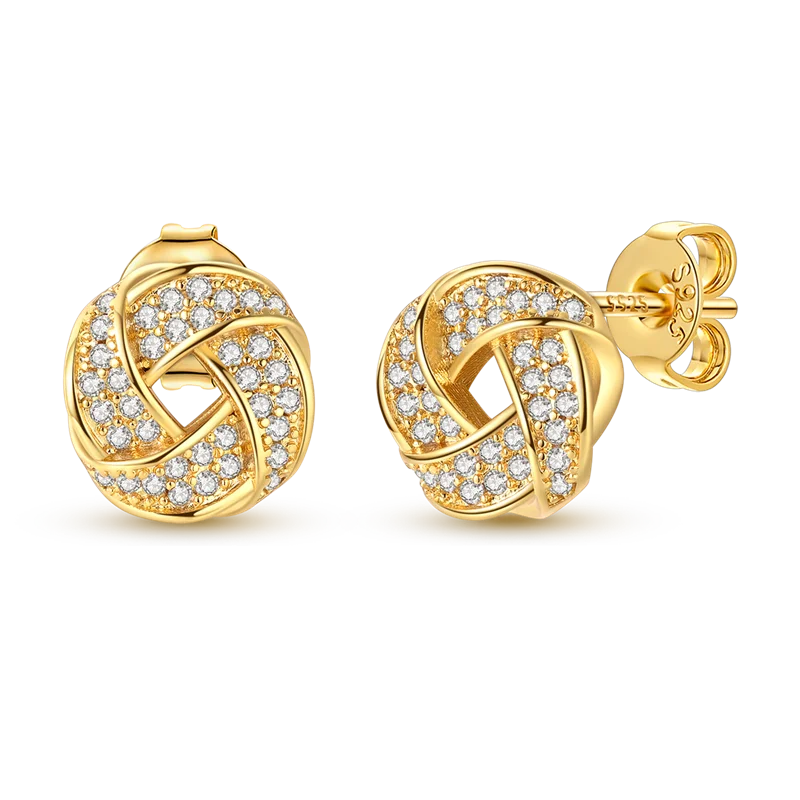 925 Sterling Silver Golden Earring Women 2026 CZ Zircon Hoop Ear Studs Sparkling Pave Moon Star Earring Wedding Anniversary Gift