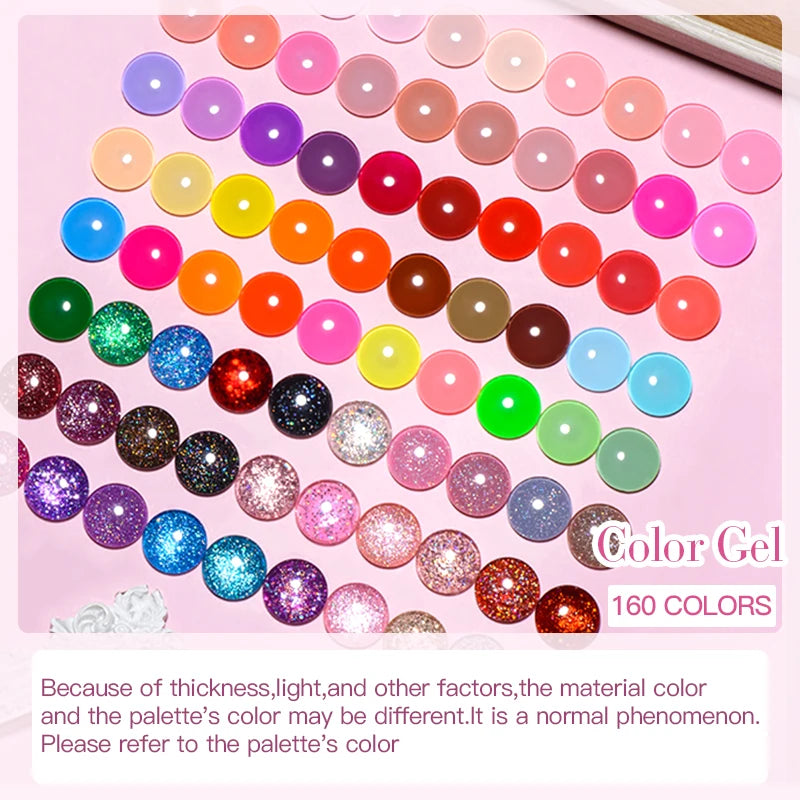 MEET ACROSS 6PCS Gel Nail Polish Set Purple Blue Spring Summer All For Decoration UV Gel Vernis Long Lasting Nail Art Manicure