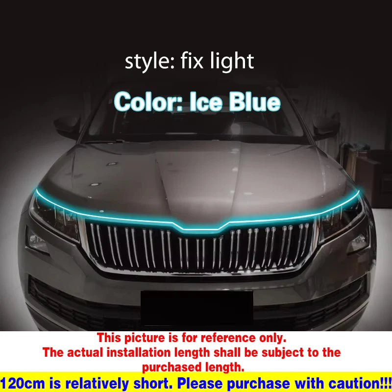 1pcs For Skoda Kodiaq 2016-2023 LED DRL Daytime Running Lights Daylight Driving light fog lamp Flexible Light Strip Universal